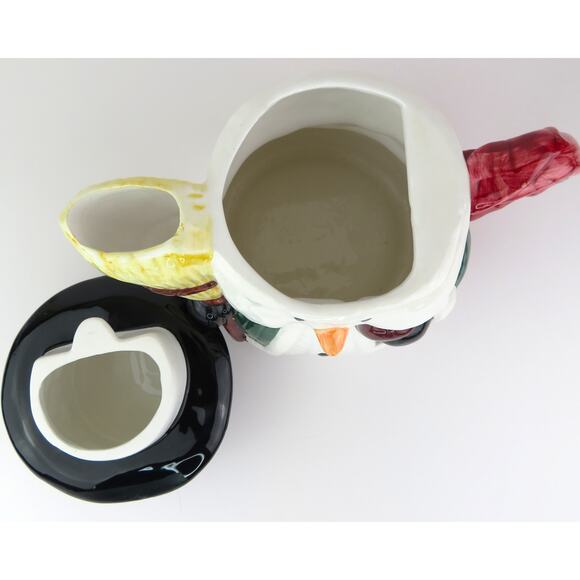 Vintage Rosegarden Dolomite Ceramic Snowman Teapot Pitcher 9" Christmas Decor - Picture 8 of 15